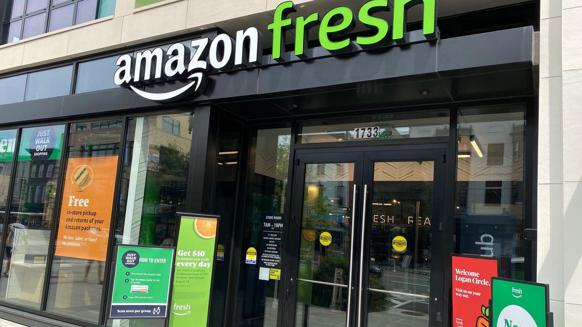 Storefront of Amazon Fresh in Washington, D.C.